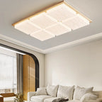 Contemporary Retro Square Blocks Acrylic Ash LED Flush Mount Ceiling Light For Living Room