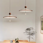 Traditional Chinese Hat Shape Aluminum Iron LED Pendant Light For Dining Room