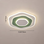 Contemporary Creative Flowers Iron Aluminum Acrylic LED Flush Mount Ceiling Light For Bedroom