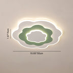 Contemporary Creative Flowers Iron Aluminum Acrylic LED Flush Mount Ceiling Light For Bedroom