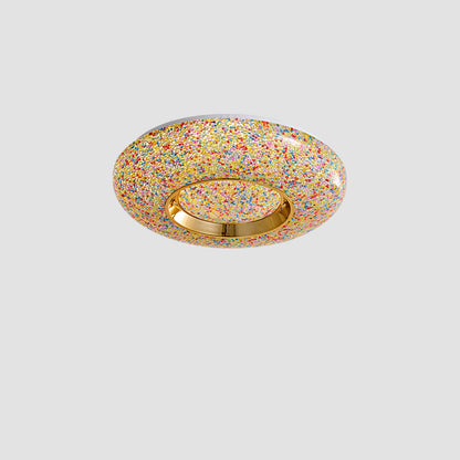 Contemporary Nordic Round Metal Acrylic LED Flush Mount Ceiling Light for Bedroom