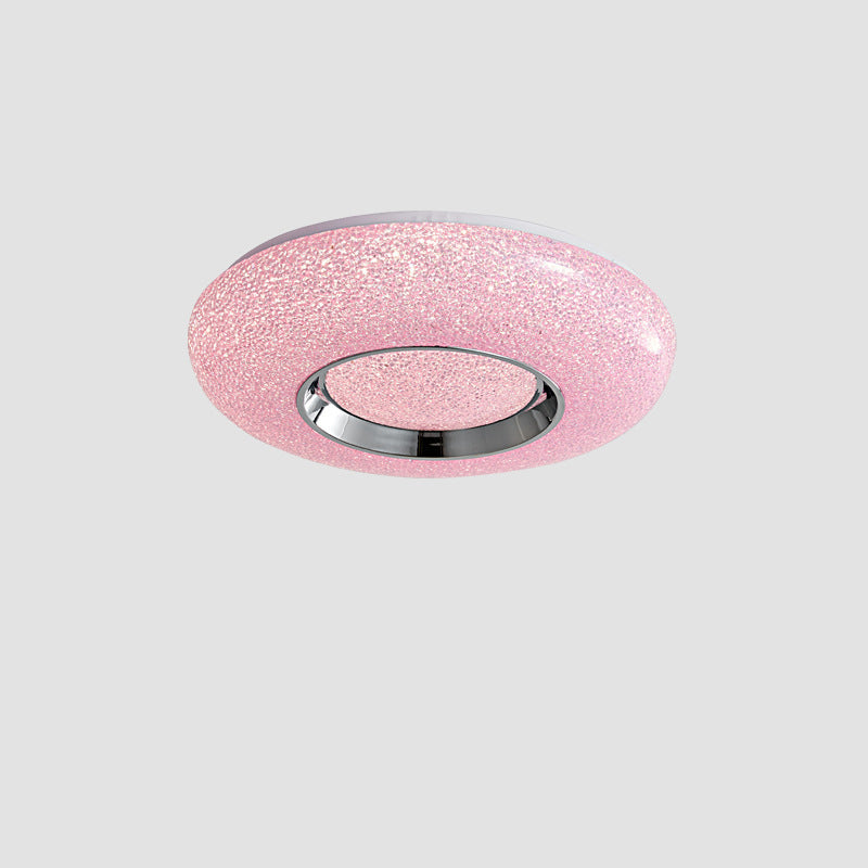 Contemporary Nordic Round Metal Acrylic LED Flush Mount Ceiling Light for Bedroom