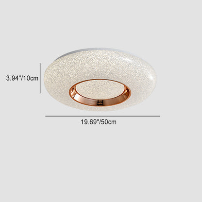 Contemporary Nordic Round Metal Acrylic LED Flush Mount Ceiling Light for Bedroom