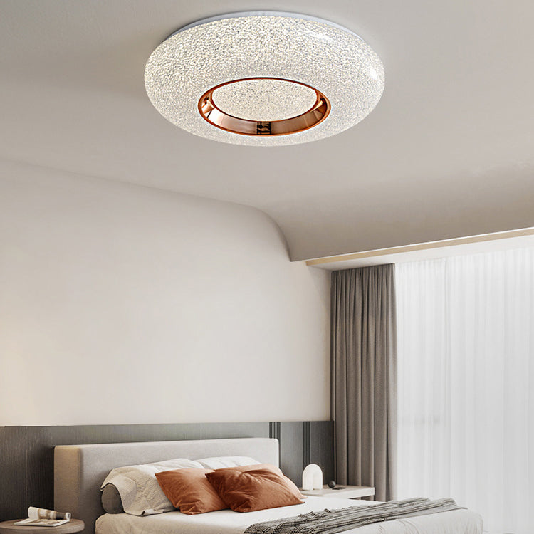 Contemporary Nordic Round Metal Acrylic LED Flush Mount Ceiling Light for Bedroom