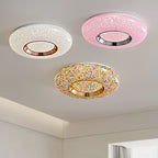 Contemporary Nordic Round Metal Acrylic LED Flush Mount Ceiling Light for Bedroom