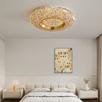 Contemporary Nordic Round Metal Acrylic LED Flush Mount Ceiling Light for Bedroom