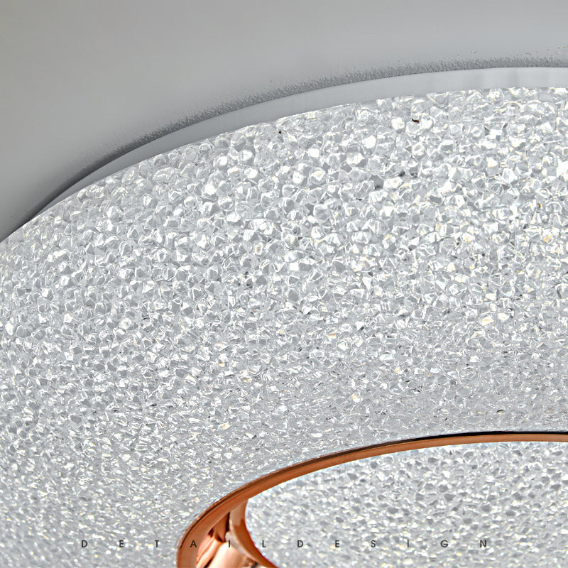 Contemporary Nordic Round Metal Acrylic LED Flush Mount Ceiling Light for Bedroom