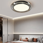Contemporary Nordic Round Transparent Hardware Acrylic LED Flush Mount Ceiling Light For Bedroom