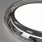 Contemporary Nordic Round Transparent Hardware Acrylic LED Flush Mount Ceiling Light For Bedroom