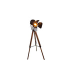 Contemporary Creative Camera Iron Wood 1 - Light Standing Floor Lamp For Living Room Lumendat
