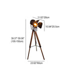 Contemporary Creative Camera Iron Wood 1 - Light Standing Floor Lamp For Living Room Lumendat