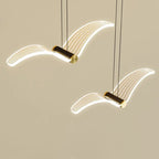 Contemporary Creative Seagull Iron Acrylic LED Pendant Light for Dining Room Lumendat