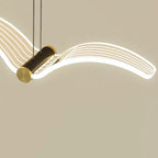 Contemporary Creative Seagull Iron Acrylic LED Pendant Light for Dining Room Lumendat
