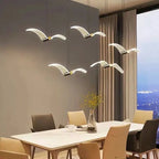 Contemporary Creative Seagull Iron Acrylic LED Pendant Light for Dining Room modern luxury lighting fixture