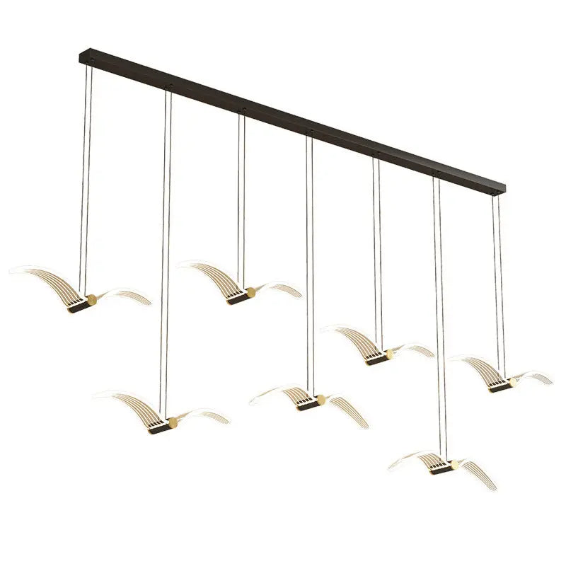 Contemporary Creative Seagull Iron Acrylic LED Pendant Light for Dining Room Lumendat