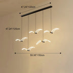 Contemporary Creative Seagull Iron Acrylic LED Pendant Light for Dining Room Lumendat