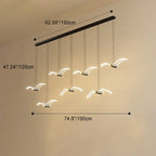 Contemporary Creative Seagull Iron Acrylic LED Pendant Light for Dining Room Lumendat