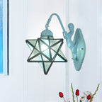 Traditional Tiffany Hardware Glass Pattern 1 - Light Wall Sconce Lamp For Bedroom