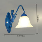 Traditional Tiffany Hardware Glass Pattern 1 - Light Wall Sconce Lamp For Bedroom