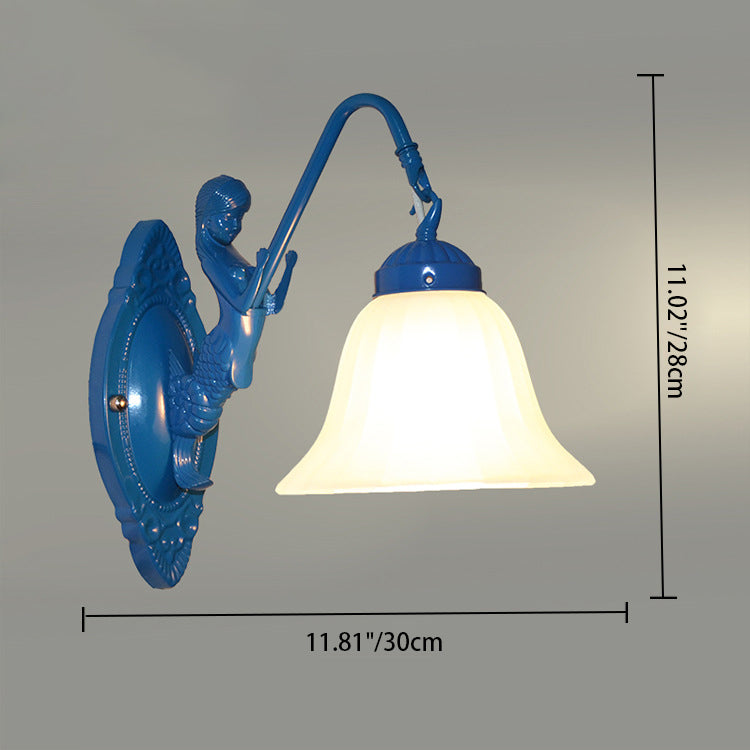 Traditional Tiffany Hardware Glass Pattern 1 - Light Wall Sconce Lamp For Bedroom