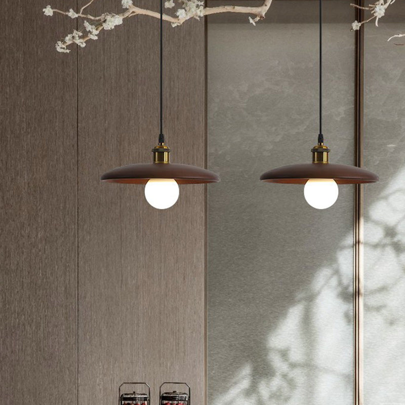 Traditional Chinese Umbrella Aluminum Solid Wood 1 - Light Pendant Light for Dining Room BulbSquare