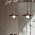Traditional Chinese Umbrella Aluminum Solid Wood 1 - Light Pendant Light for Dining Room BulbSquare
