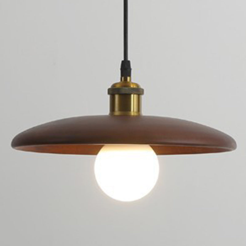 Traditional Chinese Umbrella Aluminum Solid Wood 1 - Light Pendant Light for Dining Room BulbSquare