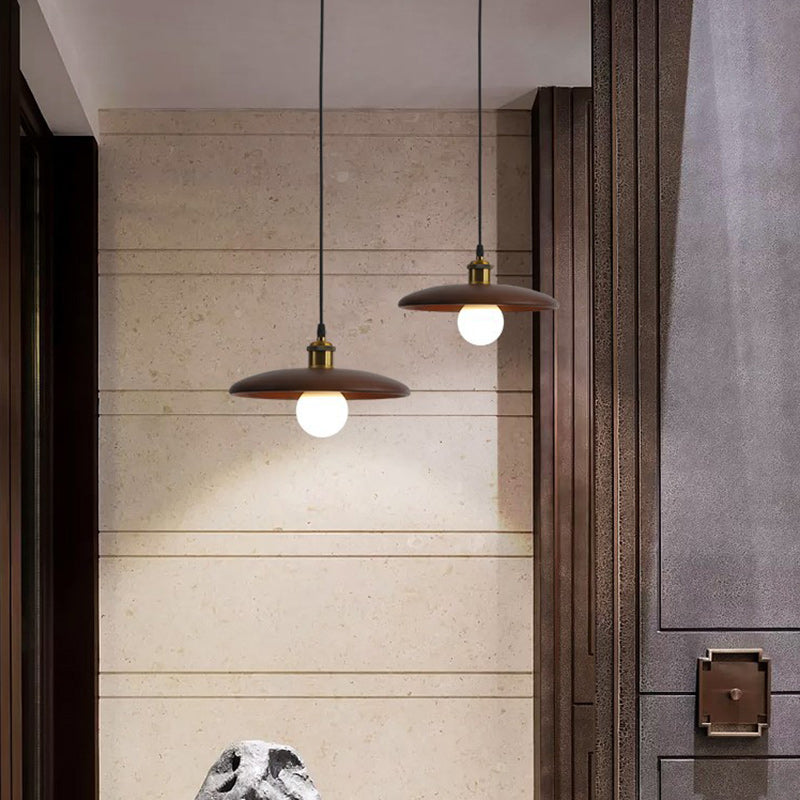 Traditional Chinese Umbrella Aluminum Solid Wood 1 - Light Pendant Light for Dining Room BulbSquare