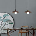 Traditional Chinese Umbrella Aluminum Solid Wood 1 - Light Pendant Light for Dining Room BulbSquare