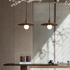 Traditional Chinese Umbrella Aluminum Solid Wood 1 - Light Pendant Light for Dining Room BulbSquare