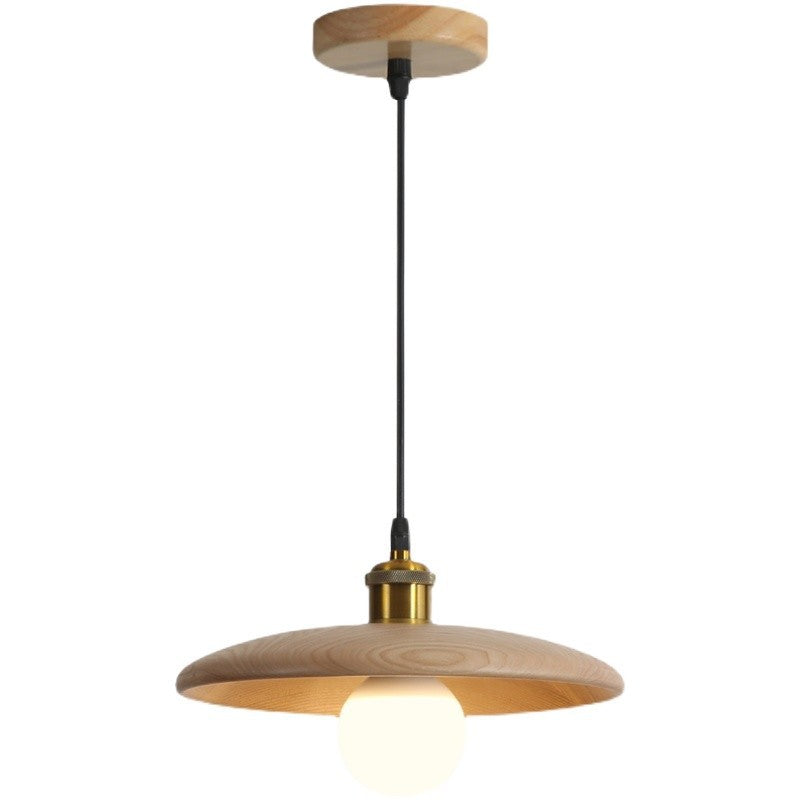 Traditional Chinese Umbrella Aluminum Solid Wood 1 - Light Pendant Light for Dining Room BulbSquare