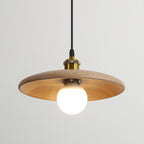 Traditional Chinese Umbrella Aluminum Solid Wood 1 - Light Pendant Light for Dining Room BulbSquare