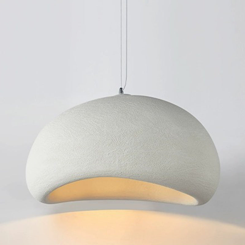Contemporary Scandinavian Semicircle Polystyrene 1 - Light Pendant Light for Dining Room BulbSquare