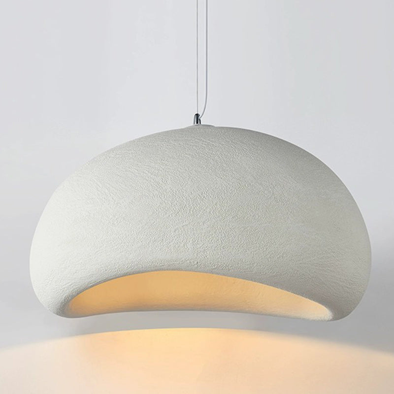 Contemporary Scandinavian Semicircle Polystyrene 1 - Light Pendant Light for Dining Room BulbSquare