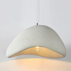 Contemporary Scandinavian Semicircle Polystyrene 1 - Light Pendant Light for Dining Room BulbSquare