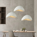 Contemporary Scandinavian Semicircle Polystyrene 1 - Light Pendant Light for Dining Room BulbSquare