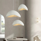 Contemporary Scandinavian Semicircle Polystyrene 1 - Light Pendant Light for Dining Room BulbSquare