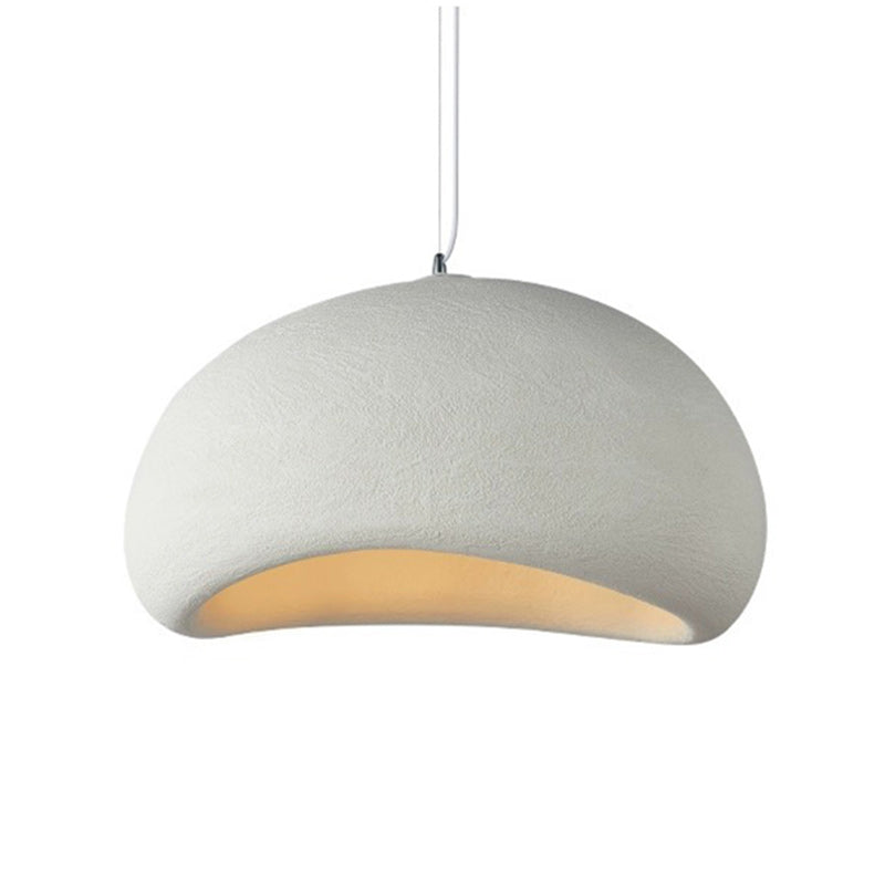 Contemporary Scandinavian Semicircle Polystyrene 1 - Light Pendant Light for Dining Room BulbSquare