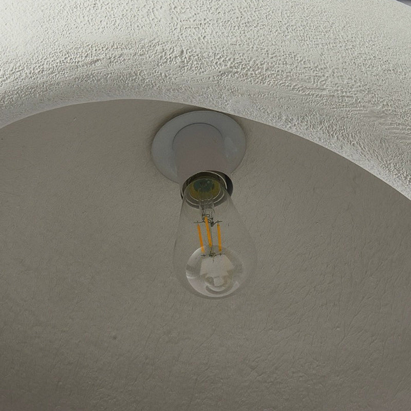 Contemporary Scandinavian Semicircle Polystyrene 1 - Light Pendant Light for Dining Room BulbSquare