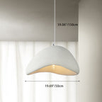 Contemporary Scandinavian Semicircle Polystyrene 1 - Light Pendant Light for Dining Room BulbSquare