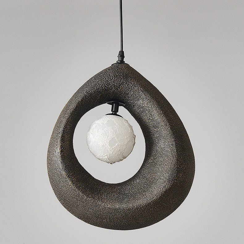 Modern Art Deco Fully Polystyrene 1 - Light Pendant Light For Dining Room