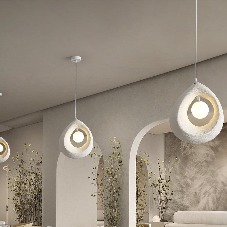 Modern Art Deco Fully Polystyrene 1 - Light Pendant Light For Dining Room