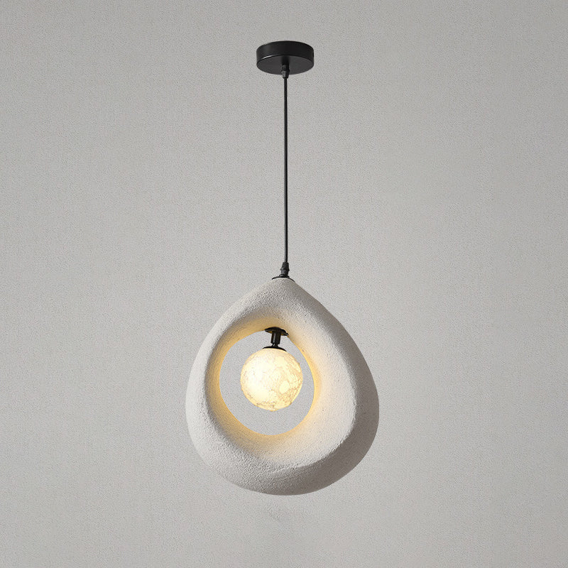 Modern Art Deco Fully Polystyrene 1 - Light Pendant Light For Dining Room