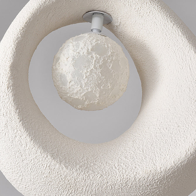 Modern Art Deco Fully Polystyrene 1 - Light Pendant Light For Dining Room