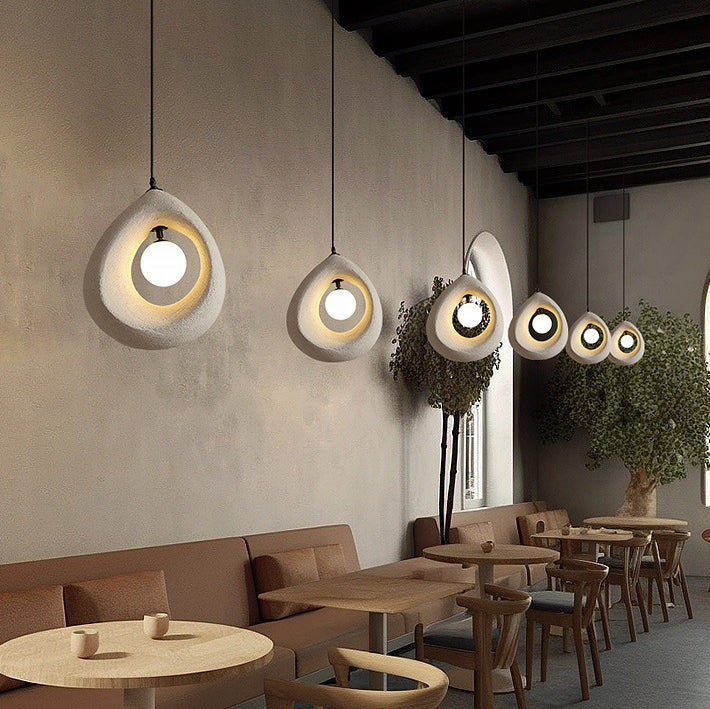 Modern Art Deco Fully Polystyrene 1 - Light Pendant Light For Dining Room