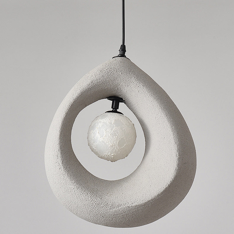 Modern Art Deco Fully Polystyrene 1 - Light Pendant Light For Dining Room