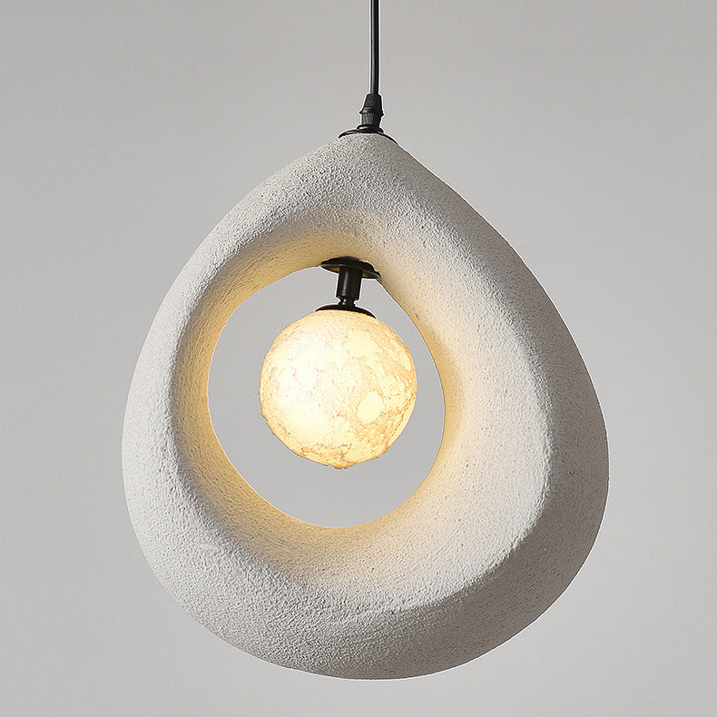 Modern Art Deco Fully Polystyrene 1 - Light Pendant Light For Dining Room