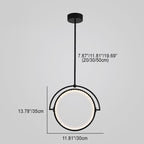 Modern Art Deco Round Reversible Acrylic Iron LED Pendant Light For Dining Room