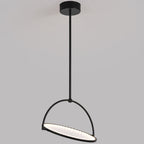 Modern Art Deco Round Reversible Acrylic Iron LED Pendant Light For Dining Room
