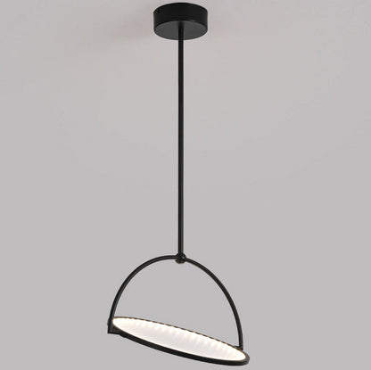 Modern Art Deco Round Reversible Acrylic Iron LED Pendant Light For Dining Room